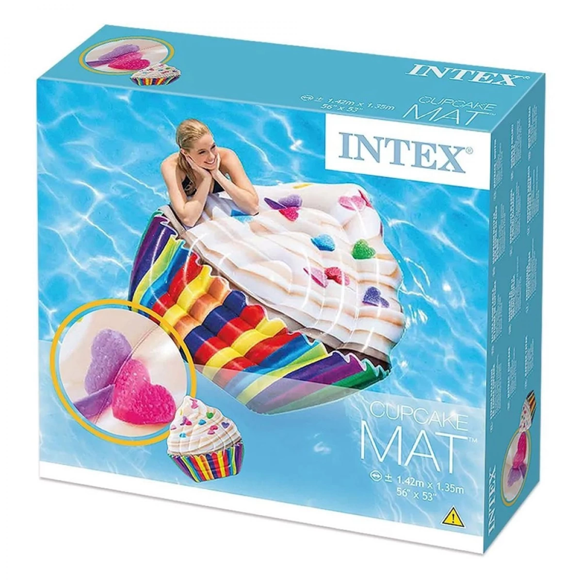 INTEX ΣΤΡΩΜΑ ΘΑΛΑΣΣΗΣ CUPCAKE 58770 (1.42M X 1.35M)