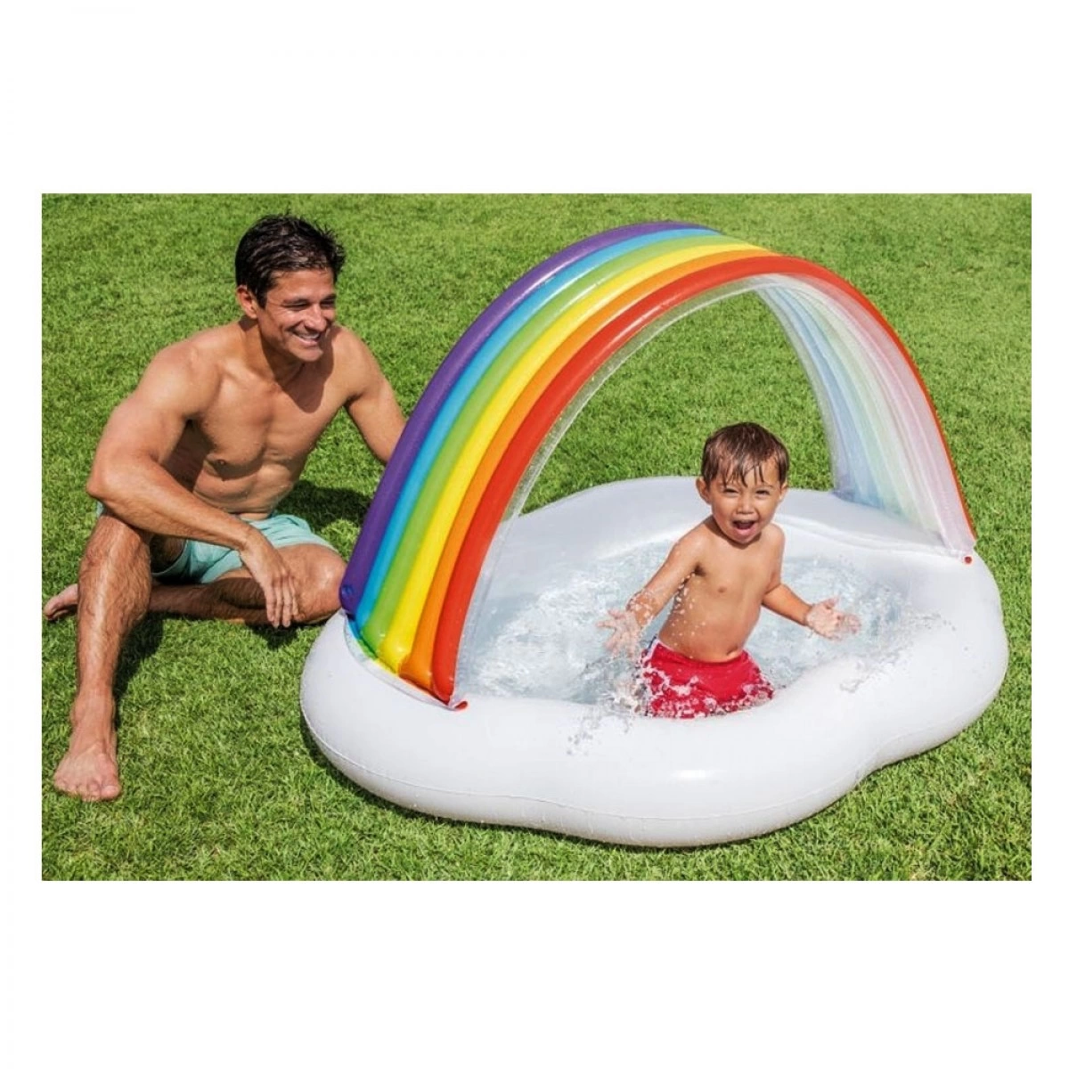 INTEX ΠΙΣΙΝΑ ΠΑΙΔΙΚΗ RAINBOW CLOUD 57141 (142X119X84CM)