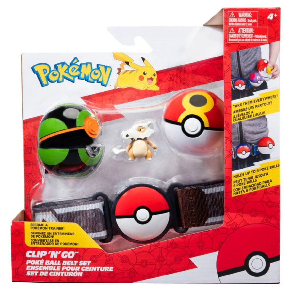 JAKKS PACIFIC POKEMON CLIP N GO POKE BALL ΜΕ ΖΩΝΗ PKW3644