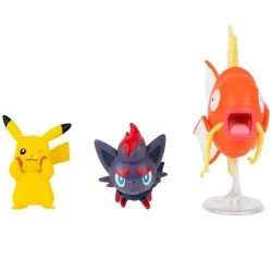 JAZWARES POKEMON - ΦΙΓΟΥΡΕΣ 3ΤΕΜ. W26 - PIKACHU, MAGIKARP & ZORUA 95155-PKW4090