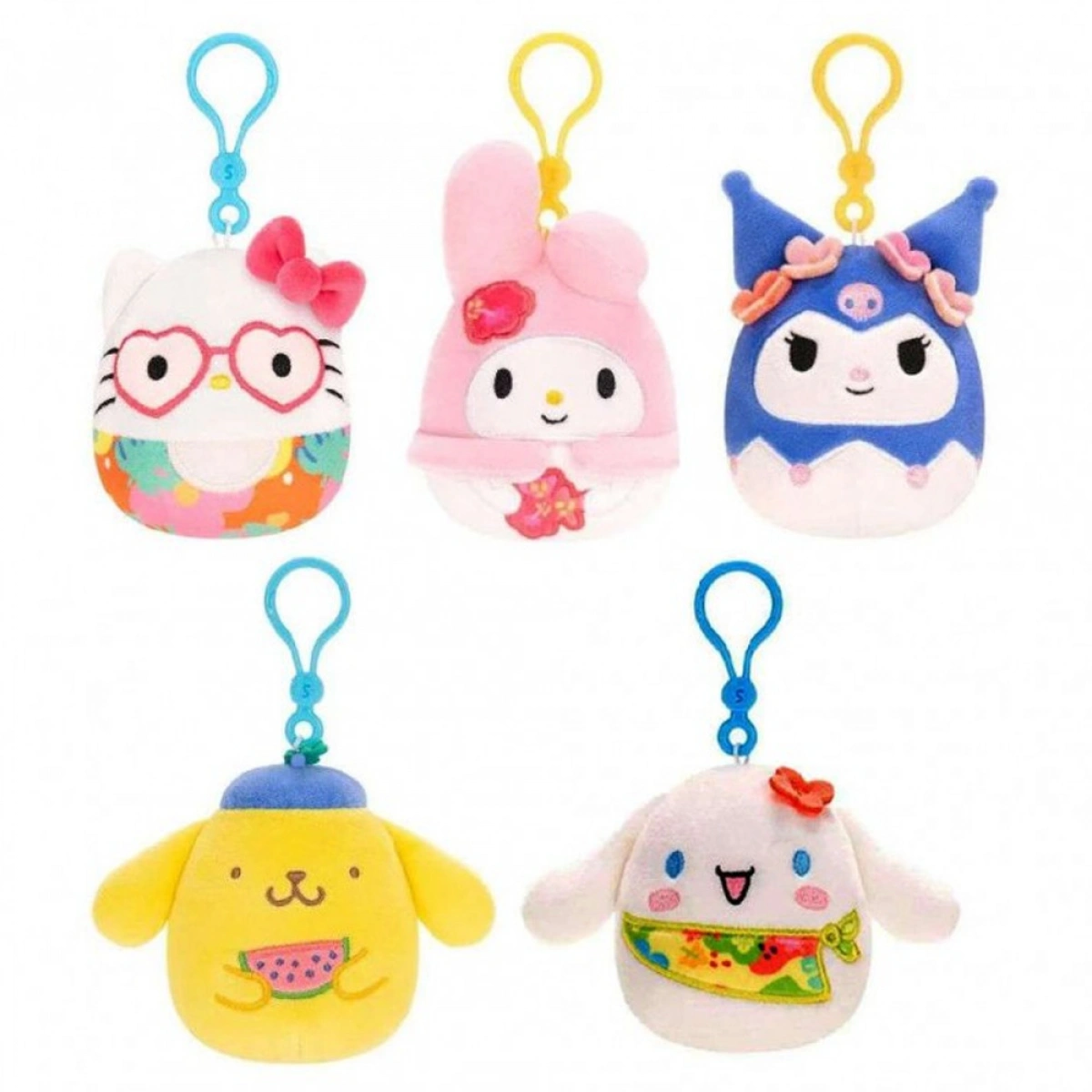 JAZWARES SQUISHMALLOWS SANRIO ΛΟΥΤΡΙΝΑ ΜΠΡΕΛΟΚ 9CM.TROPICAL FOOD (5 ΣΧΕΔΙΑ) JWSQ0592