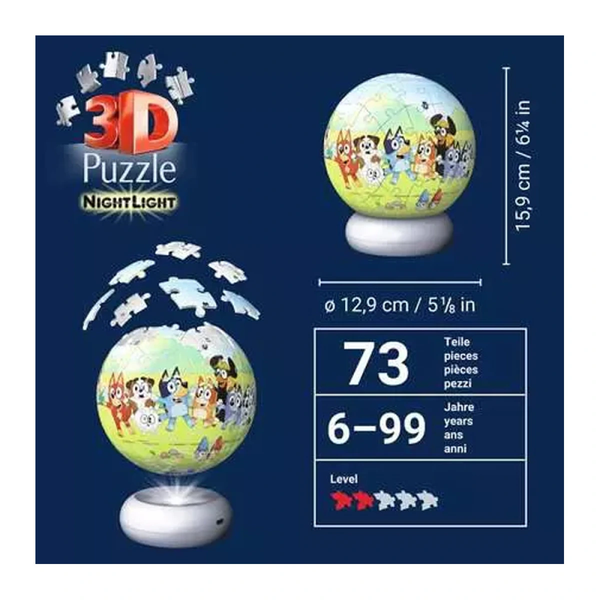 RAVENSBURGER 3D NIGHTLIGHT BLUEY 12008060