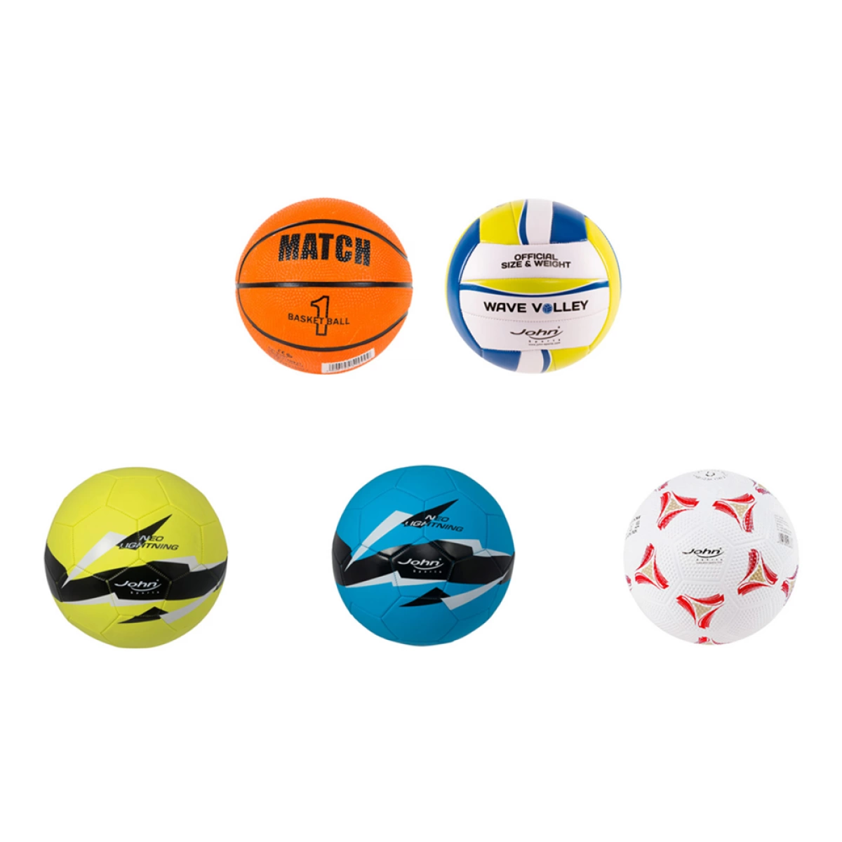 JOHN HELLAS MINI SPORTS BALLS (13 CM) 58100