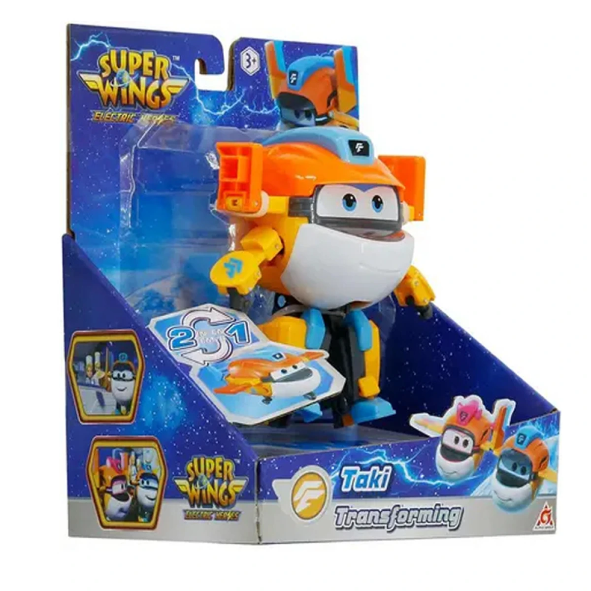 JUST TOYS SUPER WINGS ELECTRIC HEROES TRANSFORMING 15CM - TAKI  780258