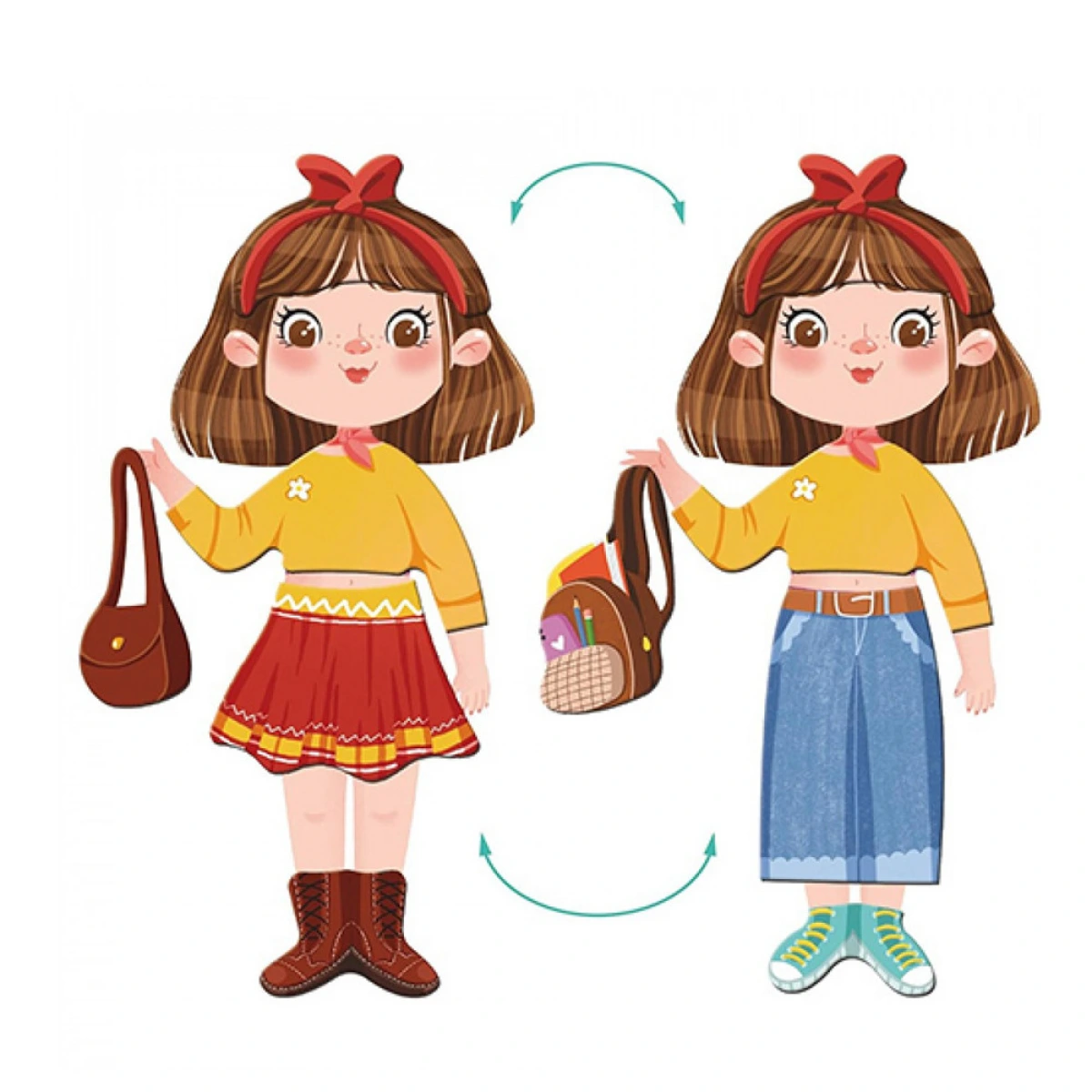 JUST TOYS MAGNETIC DRESS UP FASHION GIR 200243