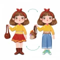 JUST TOYS MAGNETIC DRESS UP FASHION GIR 200243