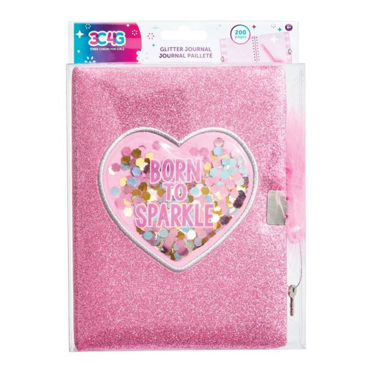 JUST TOYS BORN TO SPARKLE GLITTER JOURNAL AND PEN 72006