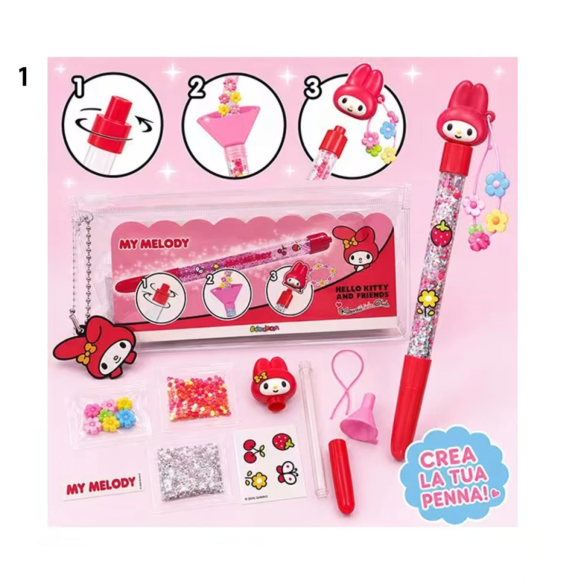 JUST TOYS HELLO KITTY KAWAII INK CLUB MAKE THE PEN 60618