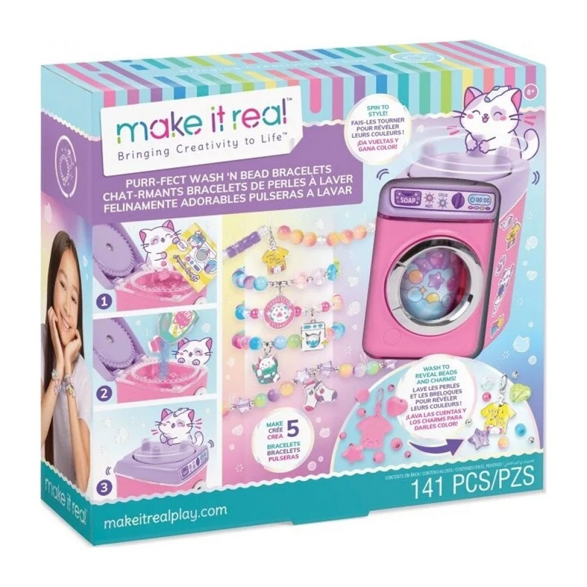 JUST TOYS PURRFECT WASH N`BEAD BRACELETS 1466