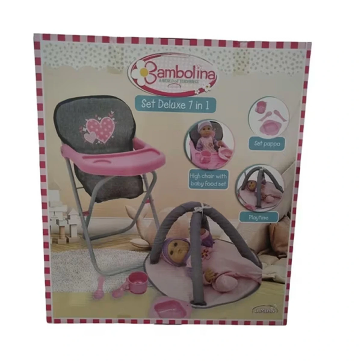 JUST TOYS BAMBOLINA AMORE DELUXE SET 7 IN 1 WITH DOLL 2115