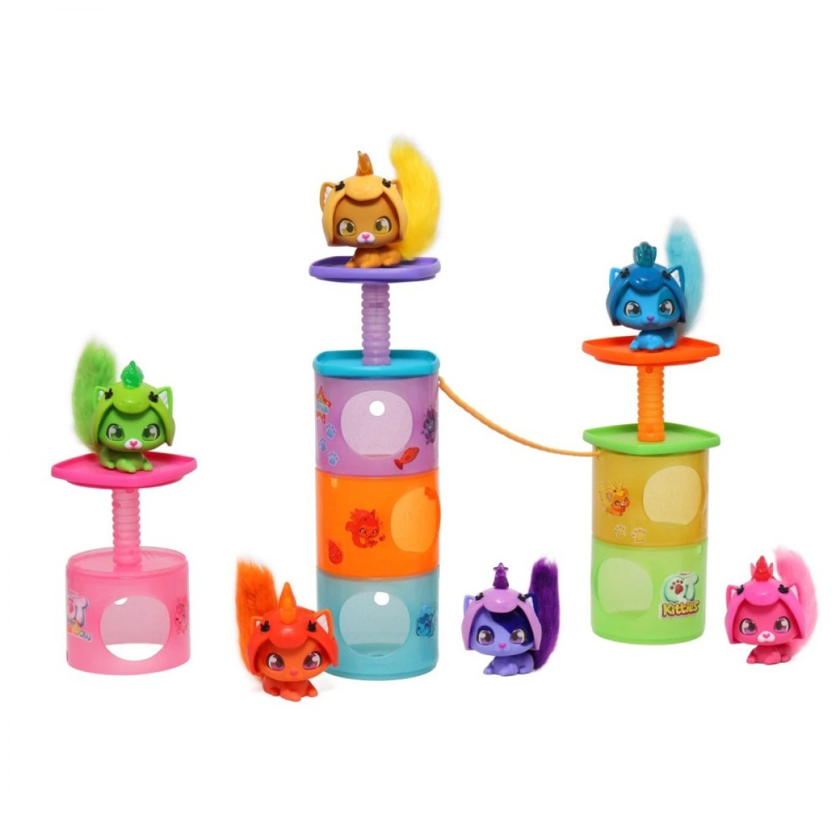 JUST TOYS QT KITTIES RAINBOW FIGURE 6 DRAWINGS 450006