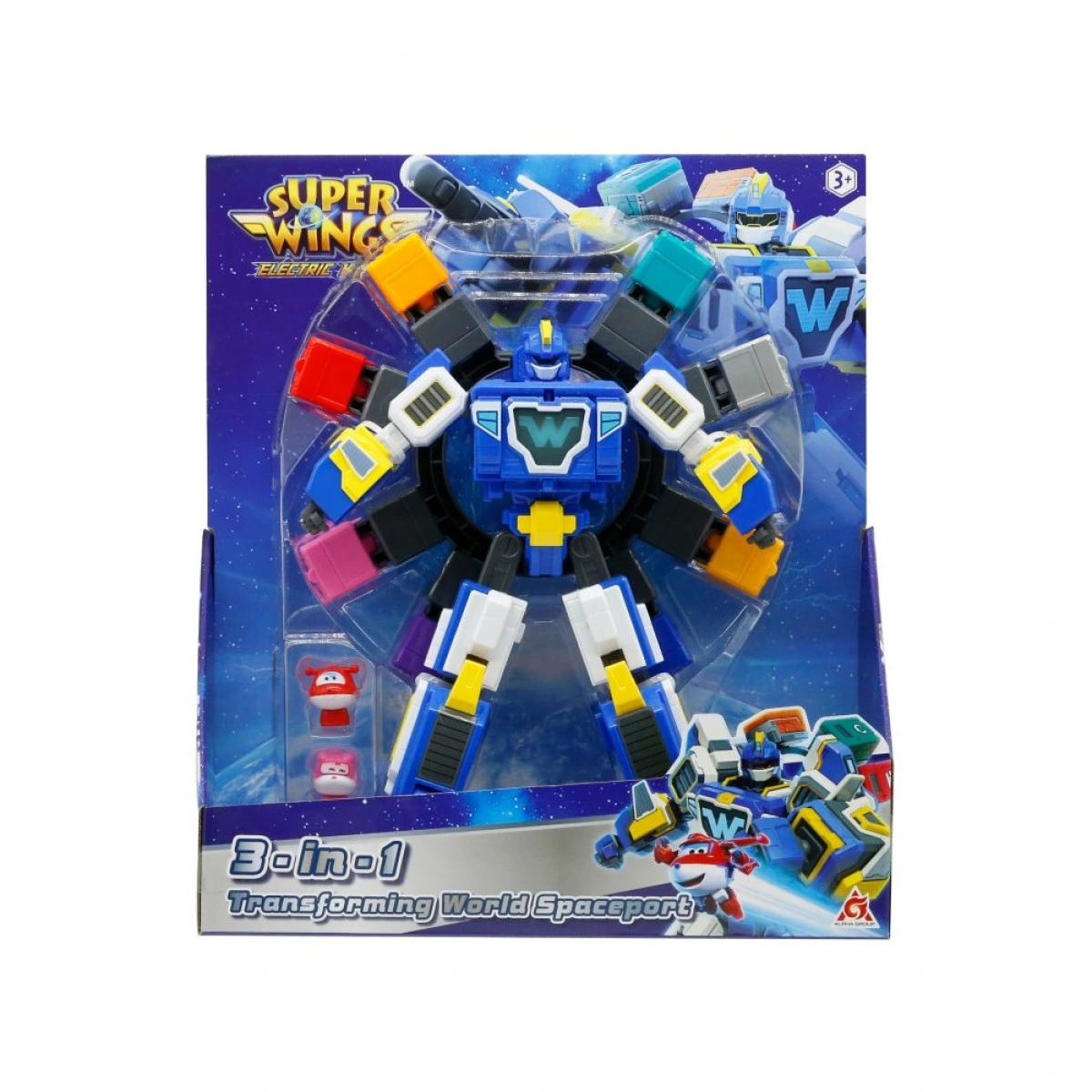JUST TOYS SUPER WINGS ELECTRIC HEROES TRANSFORMING WORLD SPACEPORT  780288