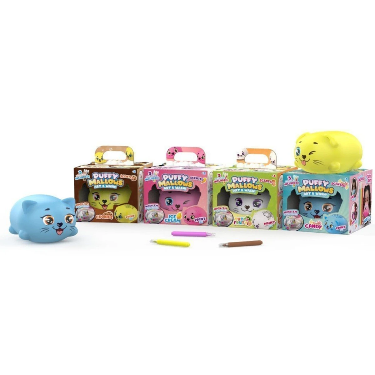 JUST TOYS PUFFY MALLOWS - 4 ΣΧΕΔΙΑ PM002