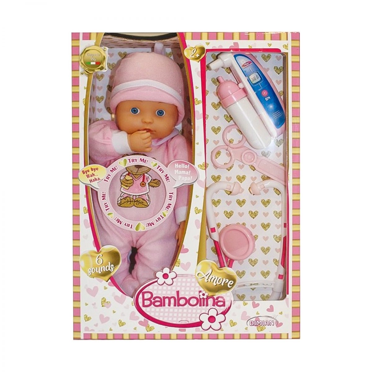 JUST TOYS BAMBOLINA AMORE ΓΙΑΤΡΟΣ ΜΕ ΗΧΟΥΣ (33 ΕΚΑΤΟΣΤΑ) 1826