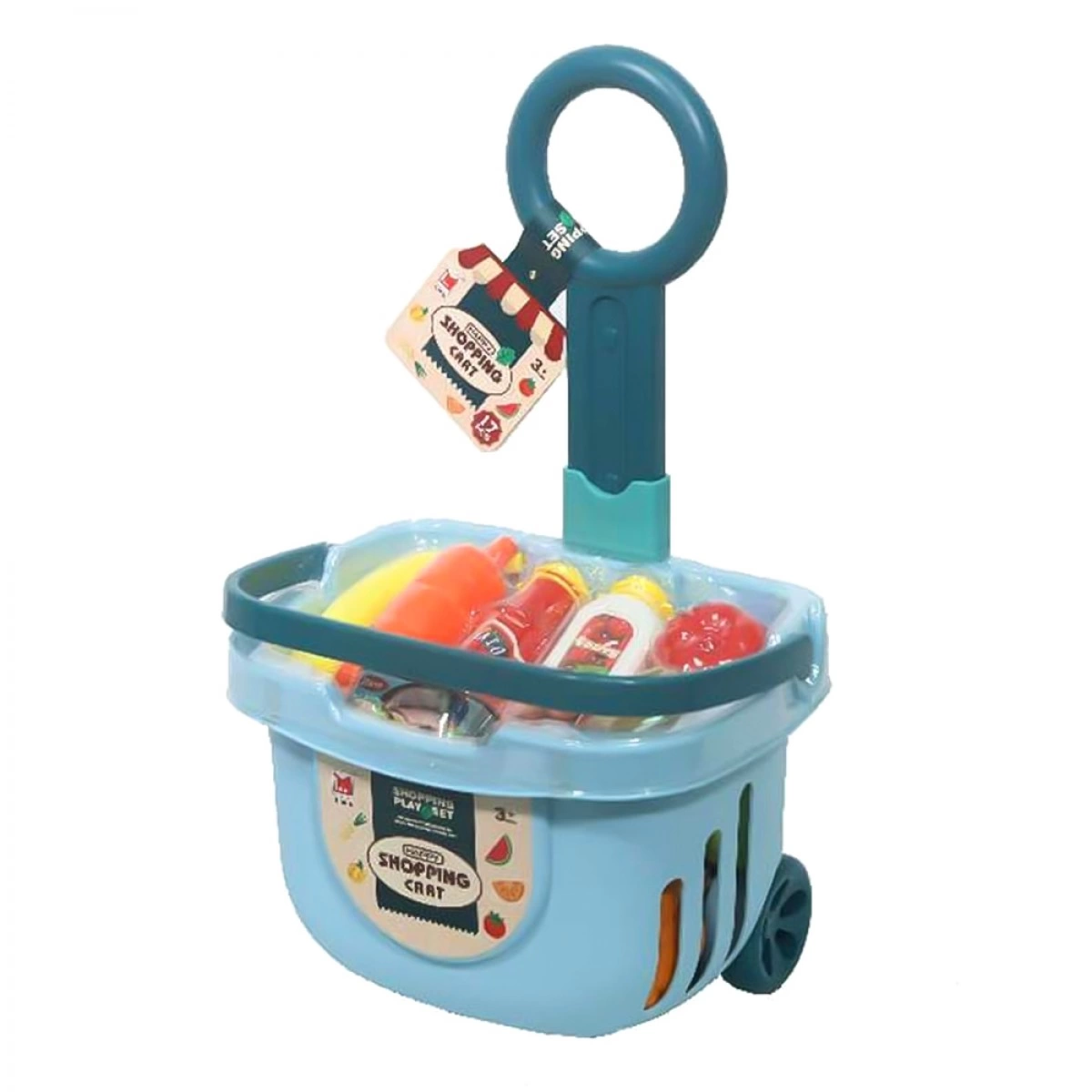 KIDER TOYS ΚΑΛΑΘΙ ΤΡΟΛΕΥ ΜΕ ΤΡΟΦΗΜΑ ΜΠΛΕ 9934