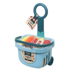 KIDER TOYS ΚΑΛΑΘΙ ΤΡΟΛΕΥ ΜΕ ΤΡΟΦΗΜΑ ΜΠΛΕ 9934