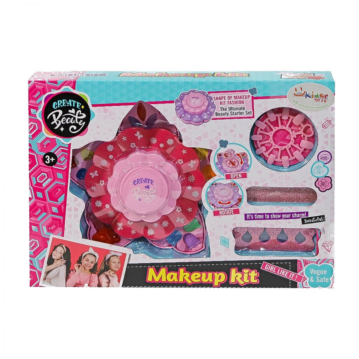 KIDER TOYS ΣΕΤ ΜΑΚΙΓΙΑΖ ΚΑΘΡΕΠΤΗ ΝΥΧΙΑ 22.022