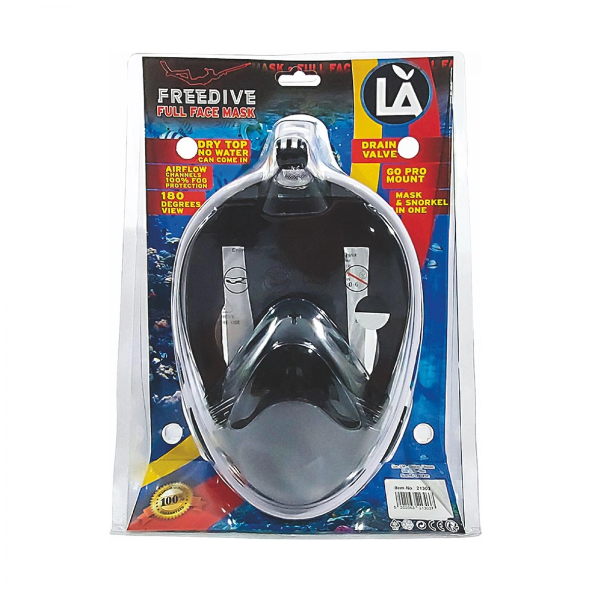 LA ΜΑΣΚΑ ΘΑΛΑΣΣΗΣ FULL FACE ΜΕ ΑΝΑΠΝΕΥΣΤΗΡΑ 21300 (L/XL)