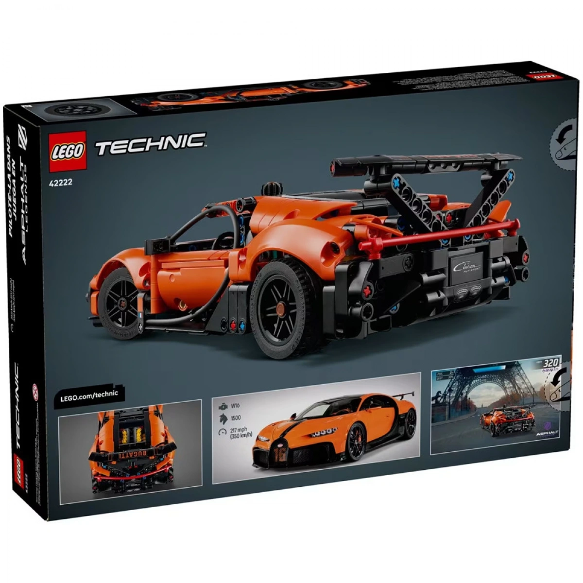 LEGO BUGATTI CHIRON PUR SPORT HYPERCAR 42222