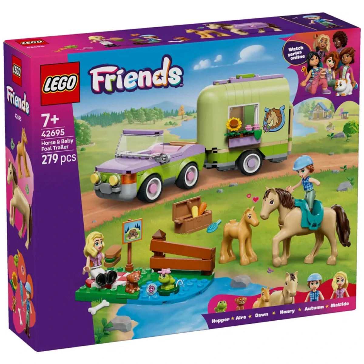 LEGO HORSE & BABY FOAL TRAILER 42695