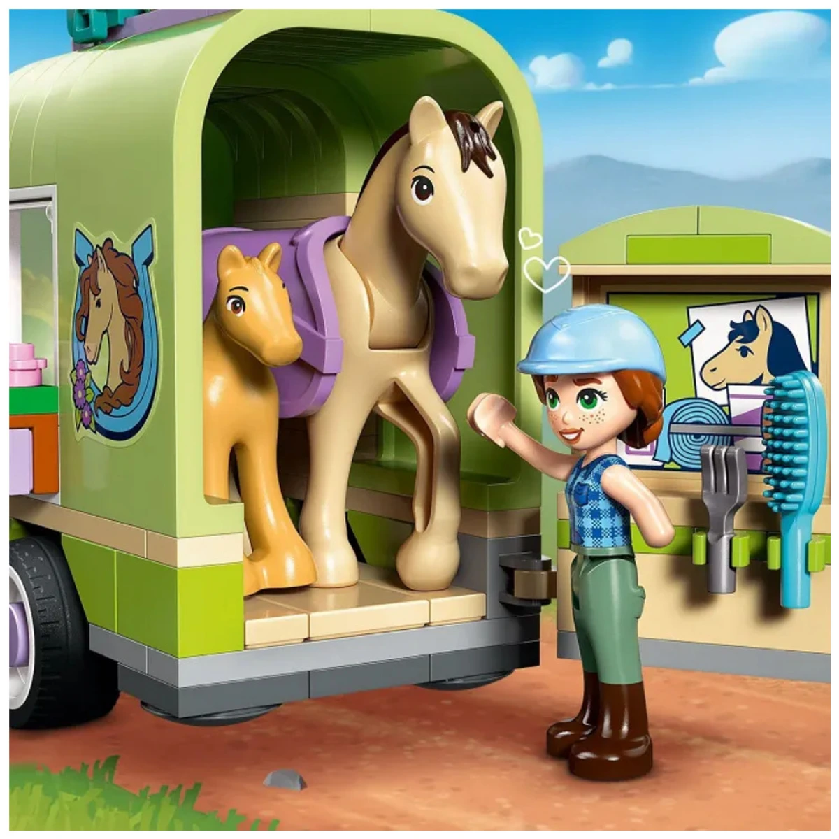 LEGO HORSE & BABY FOAL TRAILER 42695