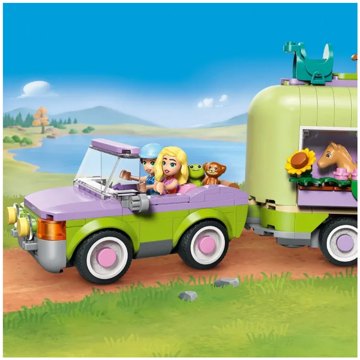 LEGO HORSE & BABY FOAL TRAILER 42695