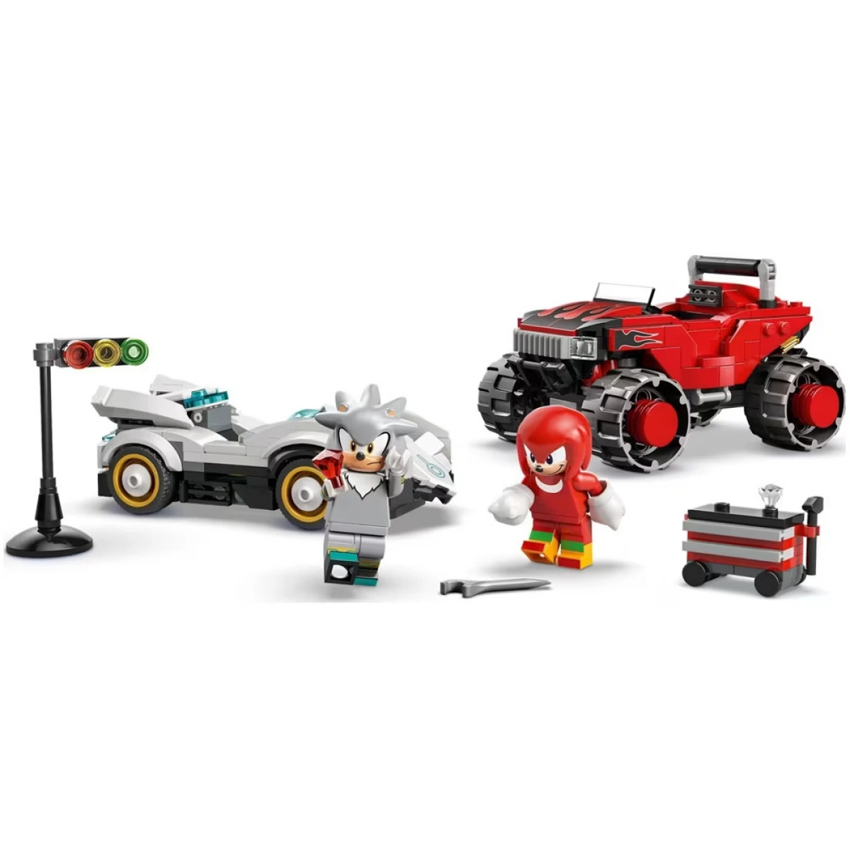 LEGO SILVER`S CAR VS.KNUCKLES`MONSTER TRUCK 77118