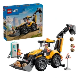 LEGO YELLOW BACKHOEL LOADER 60480