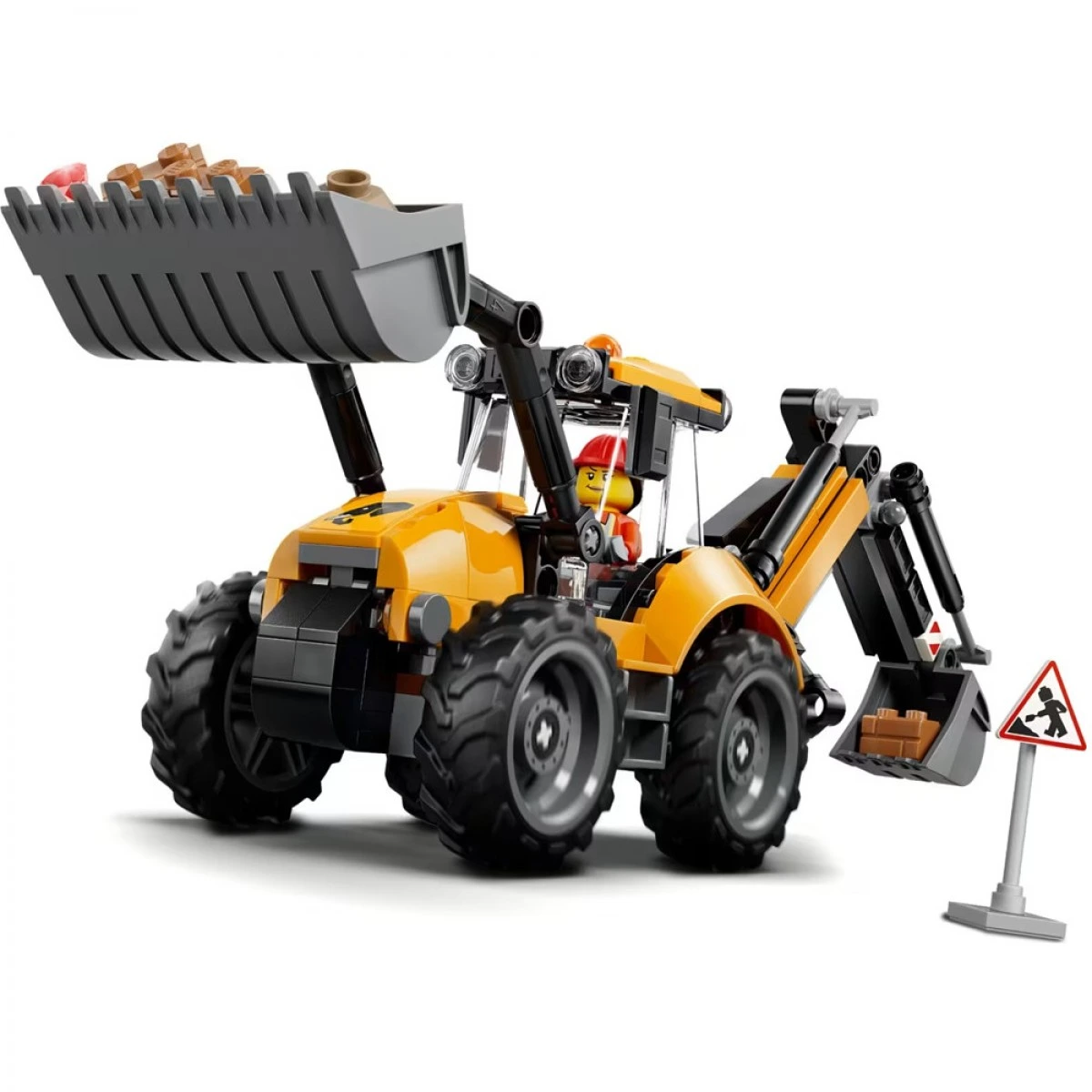 LEGO YELLOW BACKHOEL LOADER 60480