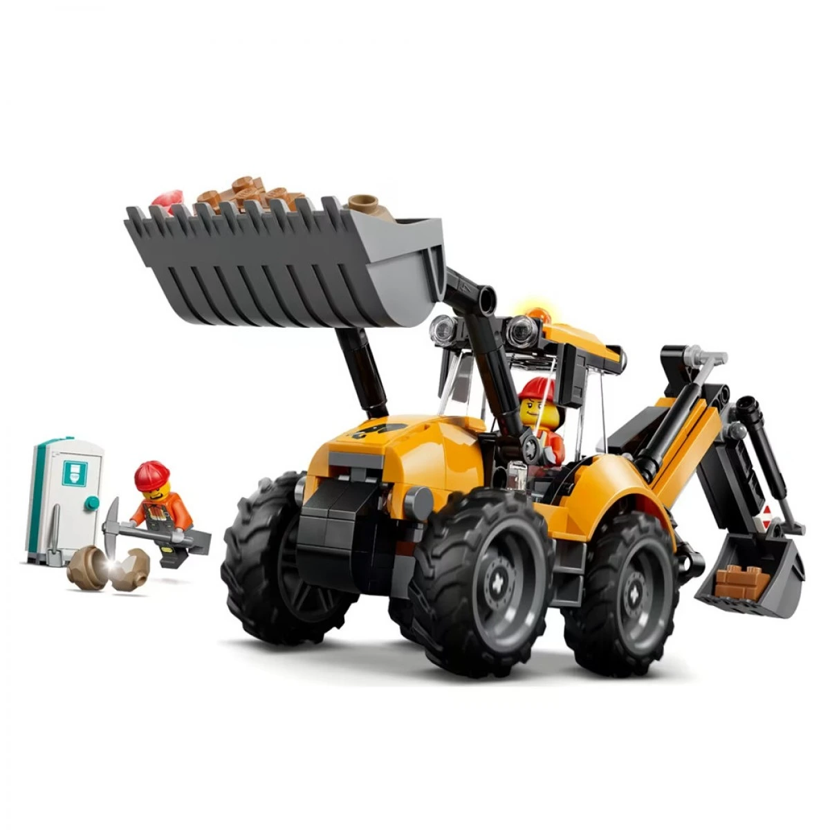 LEGO YELLOW BACKHOEL LOADER 60480