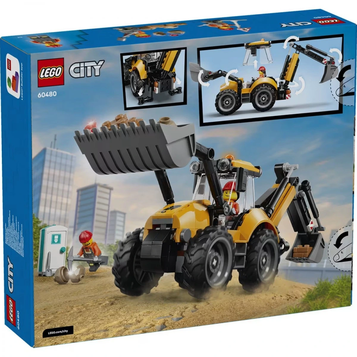 LEGO YELLOW BACKHOEL LOADER 60480