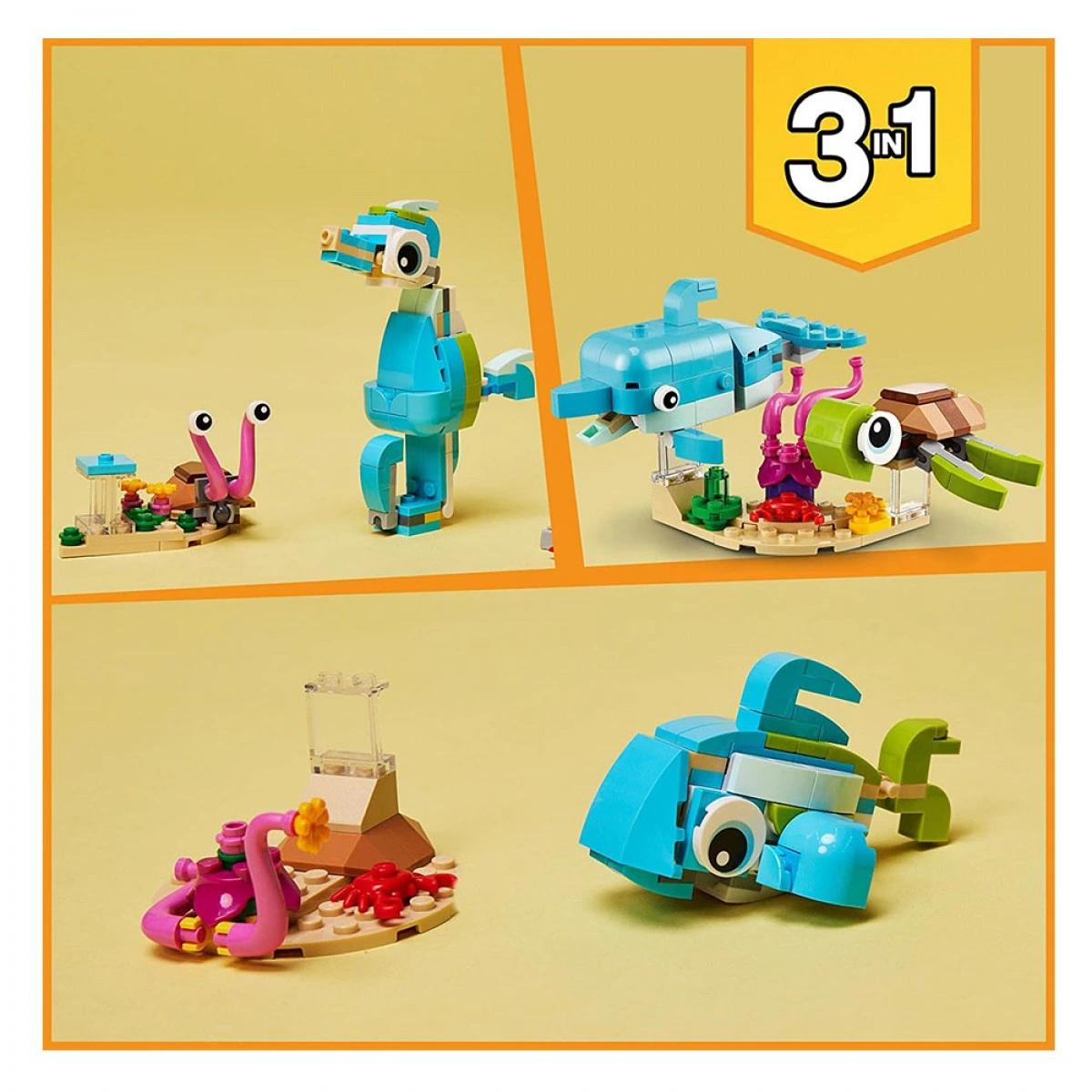 Lego-LEGO DOLPHIN AND TURTLE 31128(31128) | lampridis.gr