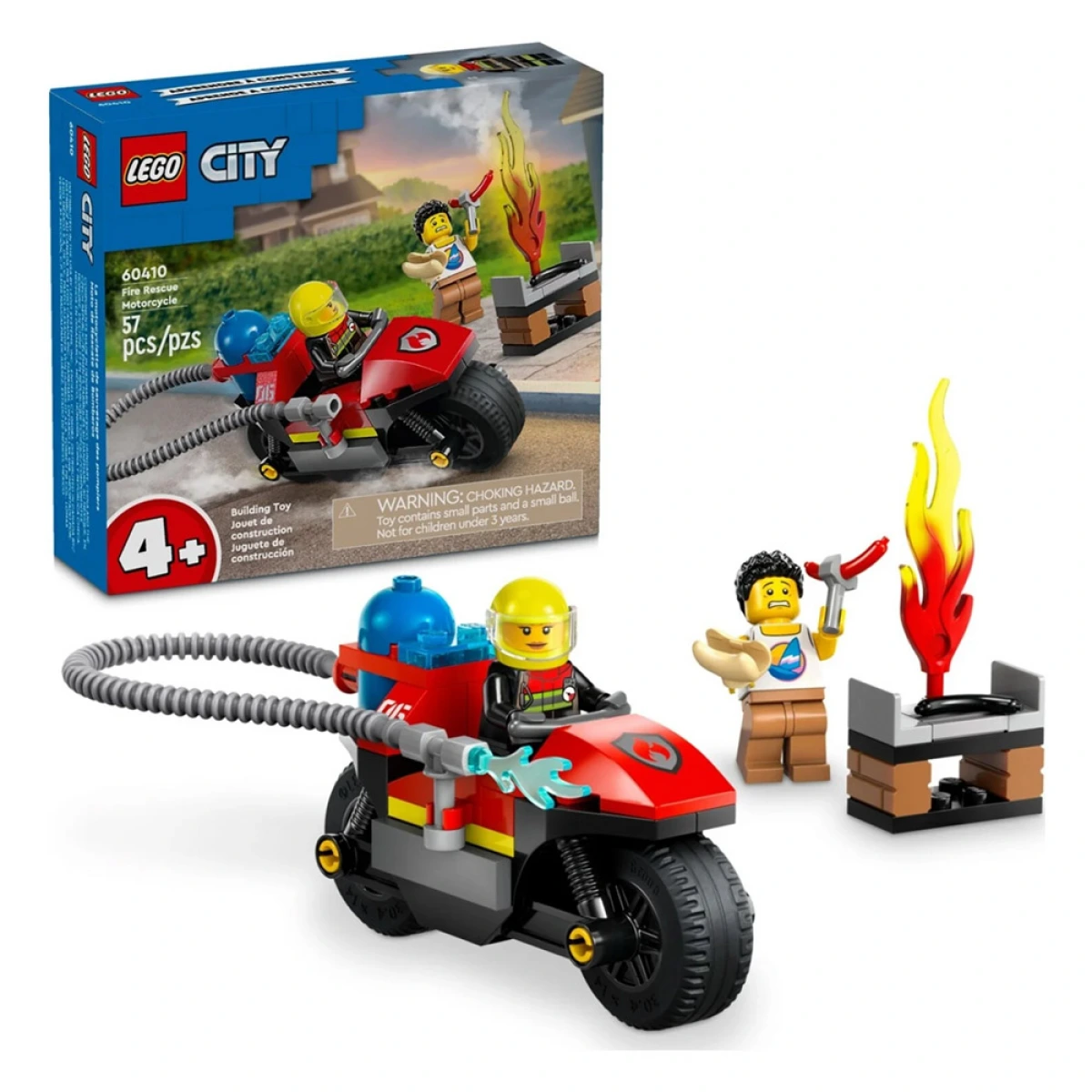 Lego-LEGO FIRE RESCUE MOTORCYCLE 60410(60410) | lampridis.gr