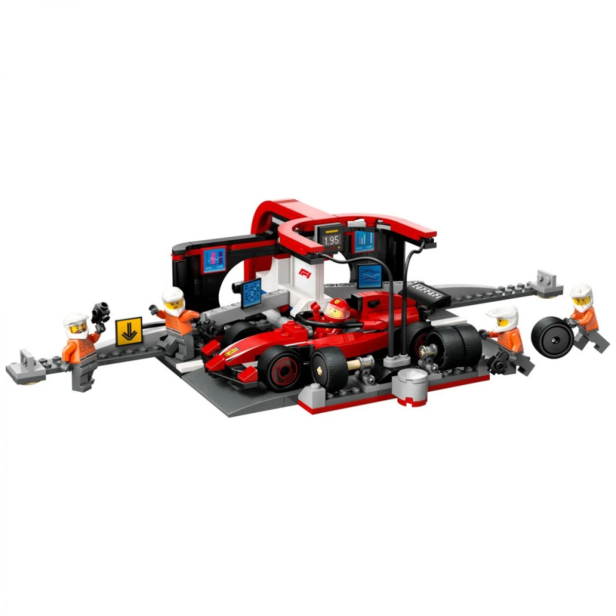 LEGO F1 PIT STOP & PIT CREW WITH FERRARI CAR 60443