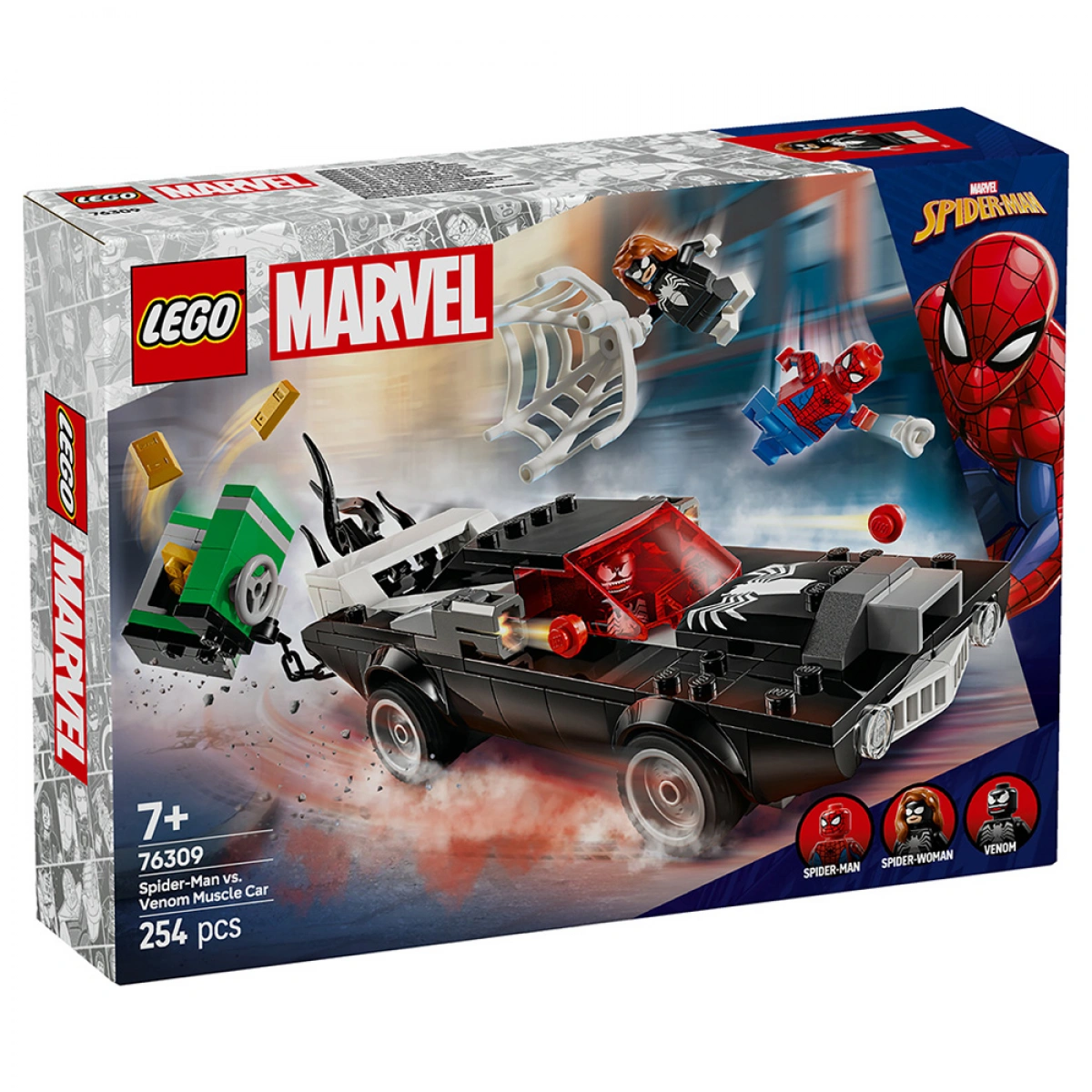 LEGO SPIDERMAN VS VENOM MUSCLE CAR 76309