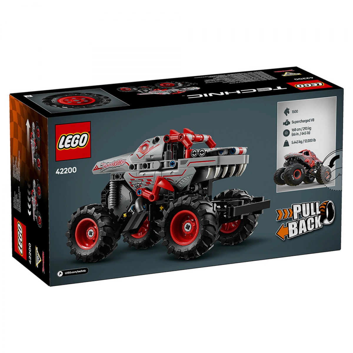 LEGO MONSTER JAM THUNDERROARUS PULL BACK 42200