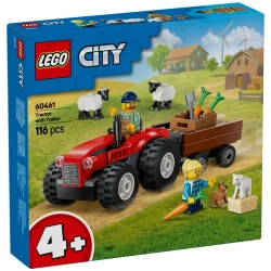 LEGO RED FARM TRACTOR WITH TRAILER & SHEEP 60461