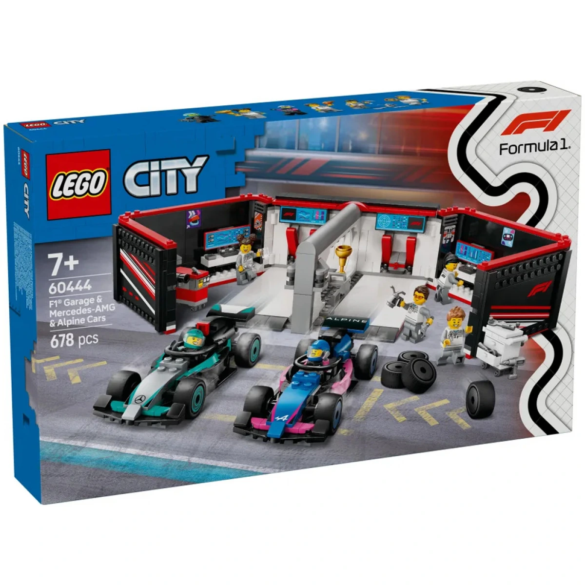 LEGO F1 GARAGE & MERCEDES-AMG & ALPINE CARS 60444