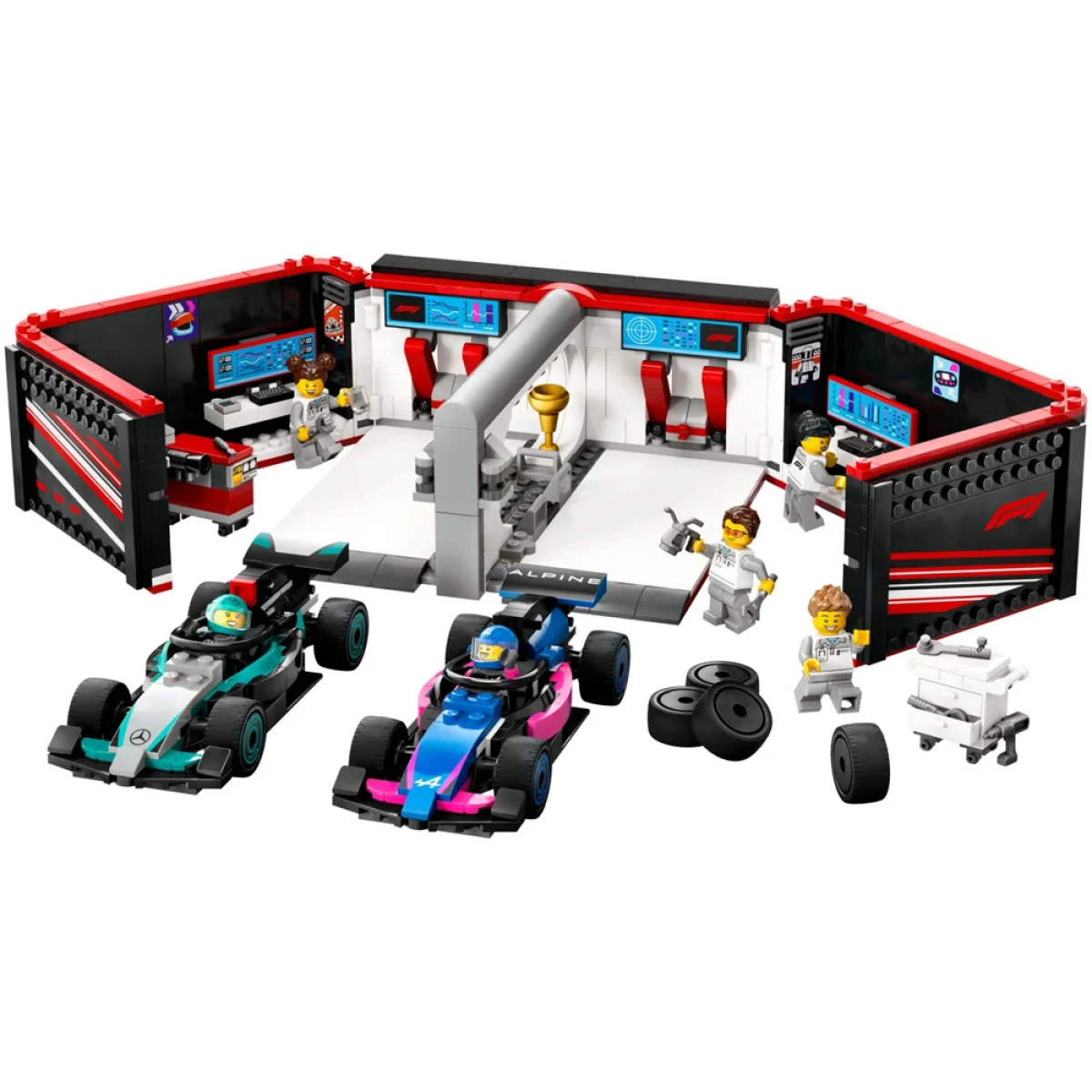 LEGO F1 GARAGE & MERCEDES-AMG & ALPINE CARS 60444
