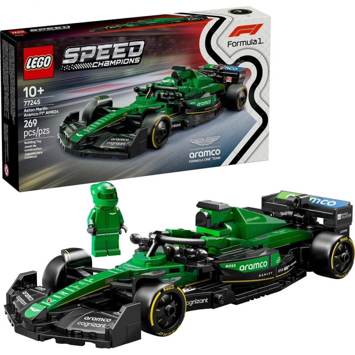 LEGO ASTON MARTIN ARAMCO F1 AMR24 RACE CAR 77245