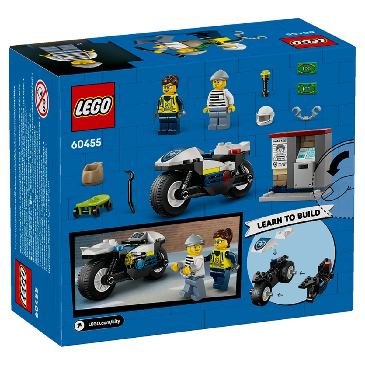LEGO POLICE MOTORCYCLE CHASE 60455