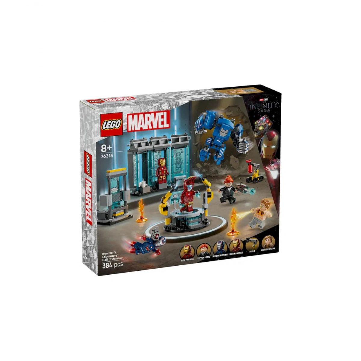 LEGO IRON MAN`S LABORATORY:HALL OF ARMOR 76315