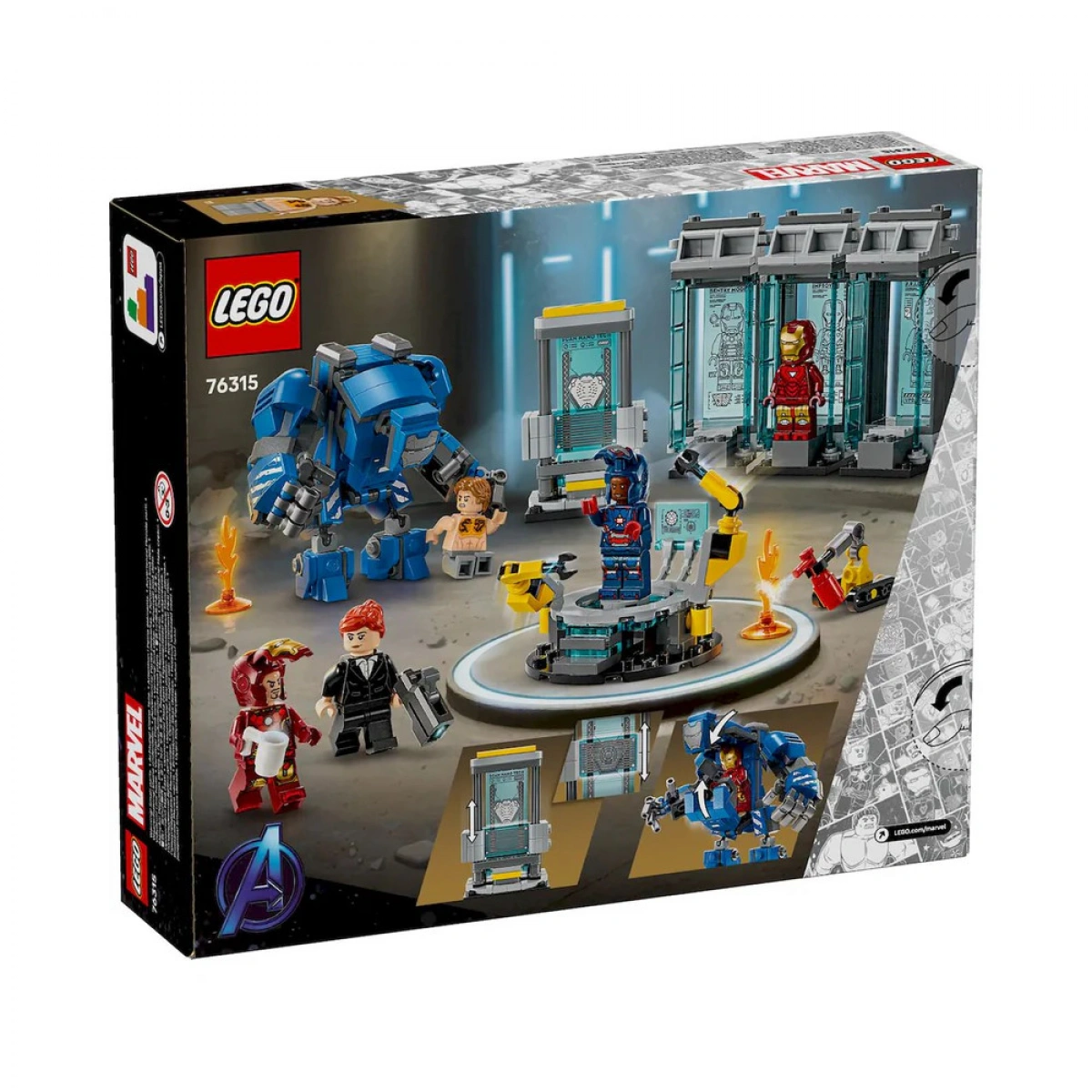 LEGO IRON MAN`S LABORATORY:HALL OF ARMOR 76315