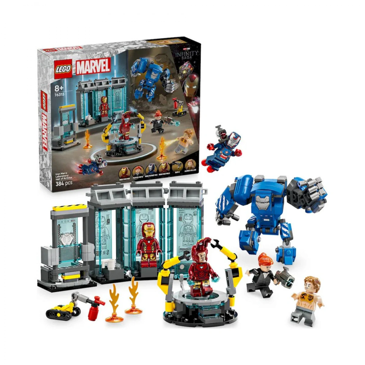 LEGO IRON MAN`S LABORATORY:HALL OF ARMOR 76315