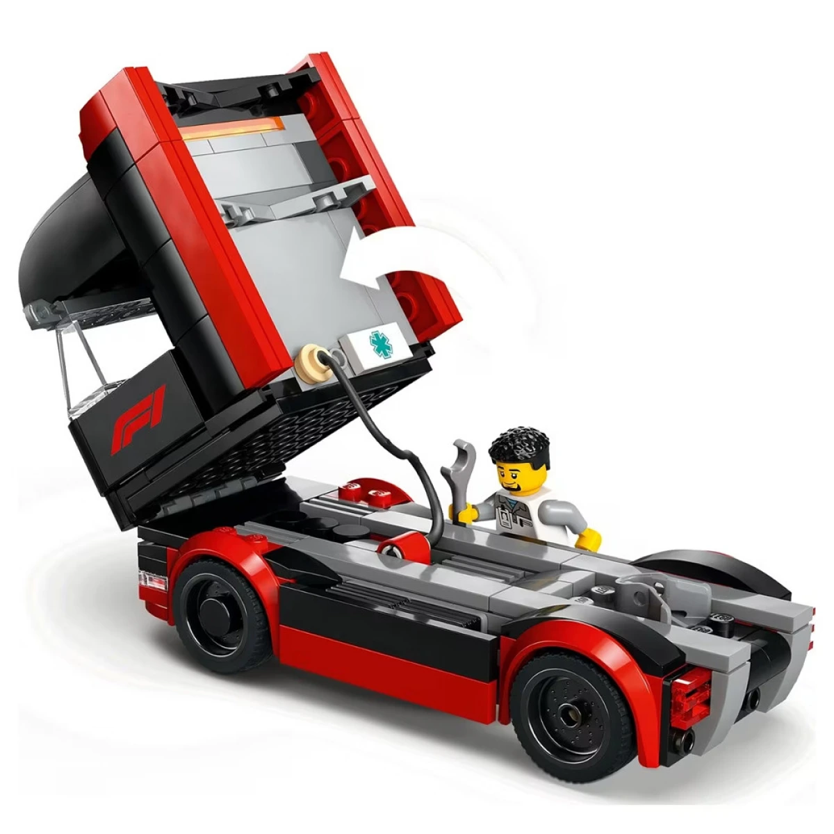 LEGO F1 TRUCK WITH RB20 & AMR24 CARS 60445
