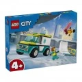 LEGO EMERGENCY AMBULANCE AND SNOWBOARDER 60403
