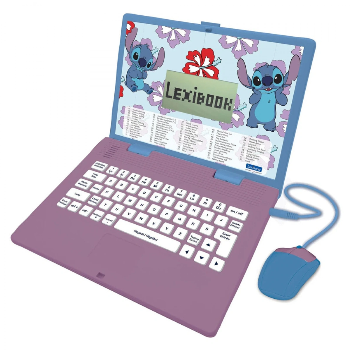 LEXIBOOK ΕΚΠΑΙΔΕΥΤΙΚΟ ΔΙΓΛΩΣΣΟ LAPTOP STITCH JC598DI8
