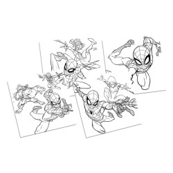 LUNA ΚΑΜΒΑΣ ΣΕΤ 4 ΤΕΜΑΧΙΑ ΜΕ 4 ΜΑΡΚΑΔΟΡΟΥΣ SPIDERMAN 508324