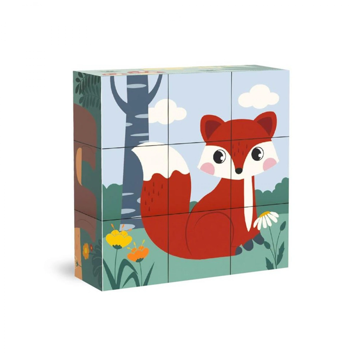 LUNA WOODEN CUBES WITH ANIMALS 622864