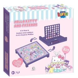 LUNA ΕΠΙΤΡΑΠΕΖΙΟ ΠΑΙΧΝΙΔΙ 4 ΣΤΗ ΣΕΙΡΑ & ΦΙΔΑΚΙ HELLO KITTY AND FRIENDS 490191